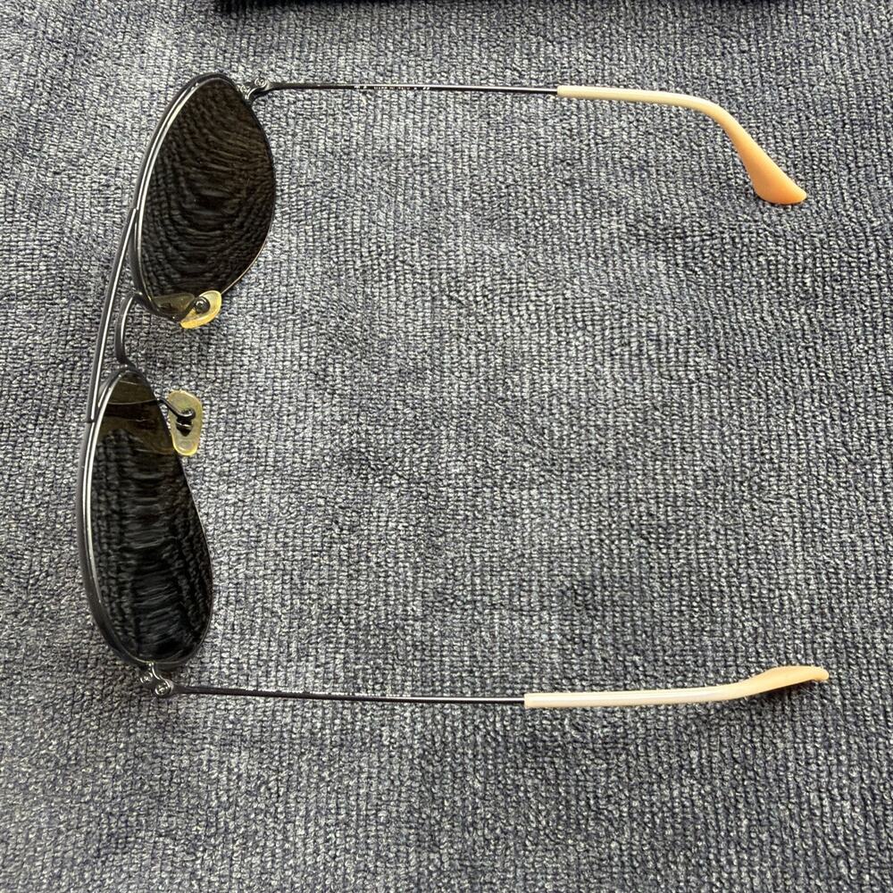 Ray-Ban RB3025 Aviator Sunglasses Mens Womens Matte Black Brown Gradient 55mm - Picture 9 of 16
